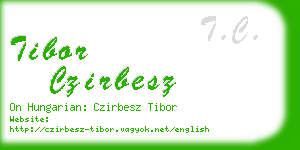 tibor czirbesz business card